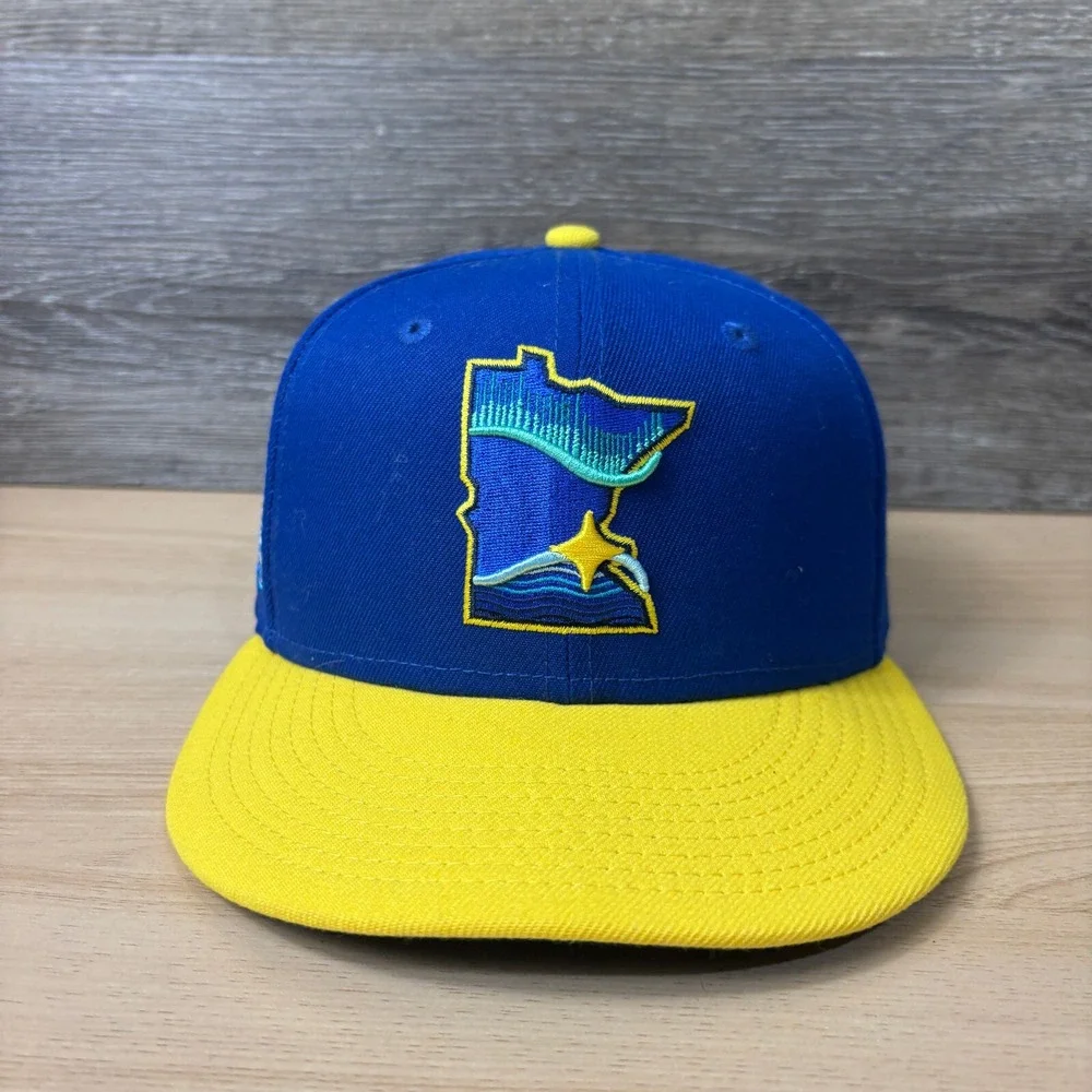 Minnesota Twins Hat Cap Fitted 7 Blue New Era MLB Baseball City‎ Connect